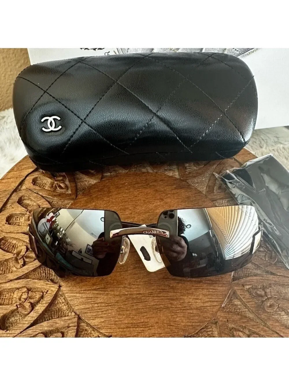 Chanel Brown Sunglasses Frameless New with Tags